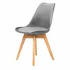 A single gray chair with wooden legs on a white background. Náhľad obrázku produktu