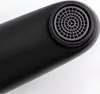 Close-up view of the aerator on a black faucet. Náhľad obrázku produktu