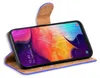 A blue and brown flip case for a smartphone is shown against a white background. Anteprima dell’immagine prodotto