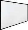 A projection screen with a black frame and a white screen. Voir les images du produit