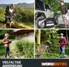 A collage of four images showing a pressure washer being used in different scenarios: cleaning a kayak, a car, a house exterior, and a bicycle. Produktbild-Vorschau