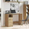 A home office setup with a desk, laptop, chair, and shelving. Anteprima dell’immagine prodotto