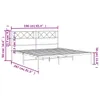 A line drawing of a bed frame with dimensions indicated by measurement lines and text. Podgląd zdjęcia produktu