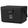 A black cooler box with a handle and a latch is shown against a white background. Produktbild-Vorschau