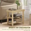 Schuhbank aus Bambus mit 2 Ablagen, 50 x 28 x 45 cm, Natur Produktbild-Vorschau 6