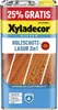 A product image of a can of Xyladecor wood protection glaze with water droplets on wood. Produktbild-Vorschau