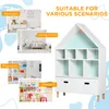 HOMCOM Kinder-Holzregal, Hausform, Kinder-Bücherregal mit 8 Produktbild-Vorschau 7