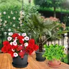 6X Blumentopf 34cm mit Untersetzer 30cm Pflanzkübel Grau Produktbild-Vorschau 8