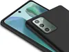 A black silicone phone case is shown on top of a smartphone. Anteprima dell’immagine prodotto