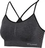 hummel hmlCI SEAMLESS SCRUNCH SPORTS BRA - BLACK MELANGE - Produktbild-Vorschau 1