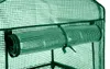A close-up view of a rolled-up greenhouse film secured with a tie, attached to the frame of a greenhouse. Anteprima dell’immagine prodotto