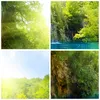 Bilder auf glas - Wasserfall Forrest Himmel - 150x100cm - Produktbild-Vorschau 8