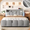 A bedroom scene featuring a bed with storage and LED lighting. Náhľad obrázku produktu