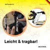 A collage-style marketing image for a scooter, featuring close-ups of the product and illustrative elements. Produktbild-Vorschau