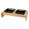 Trixie Napf-Set Keramik/Holz - 2 x 0,4 l Náhled obrázku produktu 1