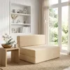 vidaXL Klappsofa Bett Creme 100 x 80 x 60 cm Stoff Produktbild-Vorschau 1