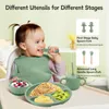 Ensemble de couverts pour bébé en silicone, antidérapant et Voir les images du produit 3