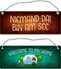 Welcome to my home oder bin am See Wendeschild mit Kordel Produktbild-Vorschau 1