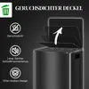 HOMCOM Kuchynský odpadkový kôš 2 x 30 l s vekom so systémom Náhľad obrázku produktu 6