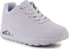 A studio shot of a single purple Skechers sneaker against a white background. Produktbild-Vorschau