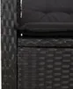 vidaXL Fauteuil de jardin Réglable avec coussins Noir Poly Voir les images du produit 10