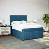 Boxspringbett mit Matratze Blau 160x200 cm Samt Produktbild-Vorschau 4