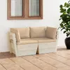 vidaXL Canapé de jardin en palettes 2 places avec coussins Voir les images du produit 2