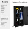 Skříňka se 6 přihrádkami a tyčí na oblečení - černá, 80 cm Náhled obrázku produktu 14