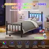 Flieks letto per ragazzi letto in metallo 90x200cm con Led, Anteprima dell’immagine prodotto 5