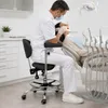 Kosmetischer Friseurstuhl Sattel mit Rückenlehne und Produktbild-Vorschau 11