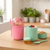 Relaxdays, sada 4 cestovných misiek na müsli, 3 priehradky, Náhľad obrázku produktu 2