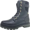 A black lace-up boot with a thick sole. Produktbild-Vorschau
