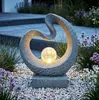 Solarleuchte Skulptur Granit-Optik moderne Solarlampe 33,5 Produktbild-Vorschau 6