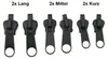 6x Reißverschluss Reparatur Set Zipper Ersatz Anhänger Produktbild-Vorschau 3
