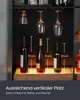 A bar cabinet with wine bottles and glasses, highlighting vertical space with measurements. Produktbild-Vorschau