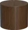 A cylindrical wooden coffee table with a slatted design. Anteprima dell’immagine prodotto