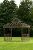 CLP XXL Gazebo Romantico rotondo 500 cm, bronzo Anteprima dell’immagine prodotto 3