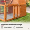 Faltbarer Kaninchenstall Braun mit Freilaufgehege & Produktbild-Vorschau 8