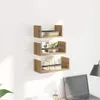 vidaXL Wandplanken-set, 3 stuks, Artisan-eikenhout, Productafbeelding-voorbeeld 4