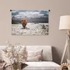 MuchoWow® Wandteppich Wandbehang Schottisches Hochlandrind Produktbild-Vorschau 5