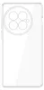 A transparent phone case with a circular camera cutout design. Produktbild-Vorschau
