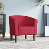 Sedia club in tessuto rosso vino Anteprima dell’immagine prodotto 2