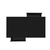 A top-down view of a black coffee table with drawers and open shelves. Anteprima dell’immagine prodotto