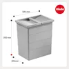Bidone interno Hailo 1076119 con coperchio 20 L 320x226x350 Anteprima dell’immagine prodotto 2