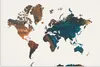 MuchoWow® Poster Weltkarte - Blau - Farbe 90x60 cm - Produktbild-Vorschau 1