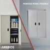 AREBOS Armoire à dossiers 140x90x40 cm Gris | Armoire de Voir les images du produit 6