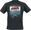 Witte Haai T-shirt voor heren, model JAWS, gewassen Productafbeelding-voorbeeld 1