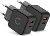 2XCELLONIC USB C Ladegerät 20W, 2 Port Ladegerät USB Produktbild-Vorschau 1