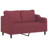 Design 2-Sitzer-Sofa Weinrot 140 cm Stoff, Schlafsofas 2024 Produktbild-Vorschau 2