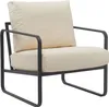 CLP Lounger Manea mit Metallgestell creme Kunstleder Produktbild-Vorschau 1